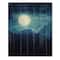 Designart - Full Moon In Cloudy Night Sky III - Nautical & Coastal Print on Natural Pine Wood